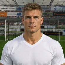 Fußballmanager FußballspielerJean Vaca (KI-generiert)