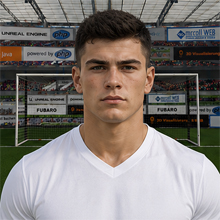 Fußballmanager FußballspielerSamson Demianenko (KI-generiert)