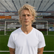 Fußballmanager FußballspielerJulien Scharfenberg (KI-generiert)