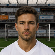 Fußballmanager FußballspielerTommy O'shea (KI-generiert)