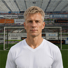 Fußballmanager FußballspielerHenri Lorbeer (KI-generiert)