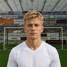 Fußballmanager FußballspielerStevee Lawson (KI-generiert)