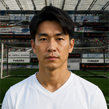 Fußballmanager FußballspielerHideomi Okuyama (KI-generiert)