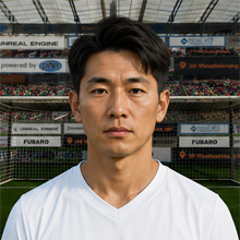 Fußballmanager Fußballspieler Kogoro Iwashita (KI-generiert)